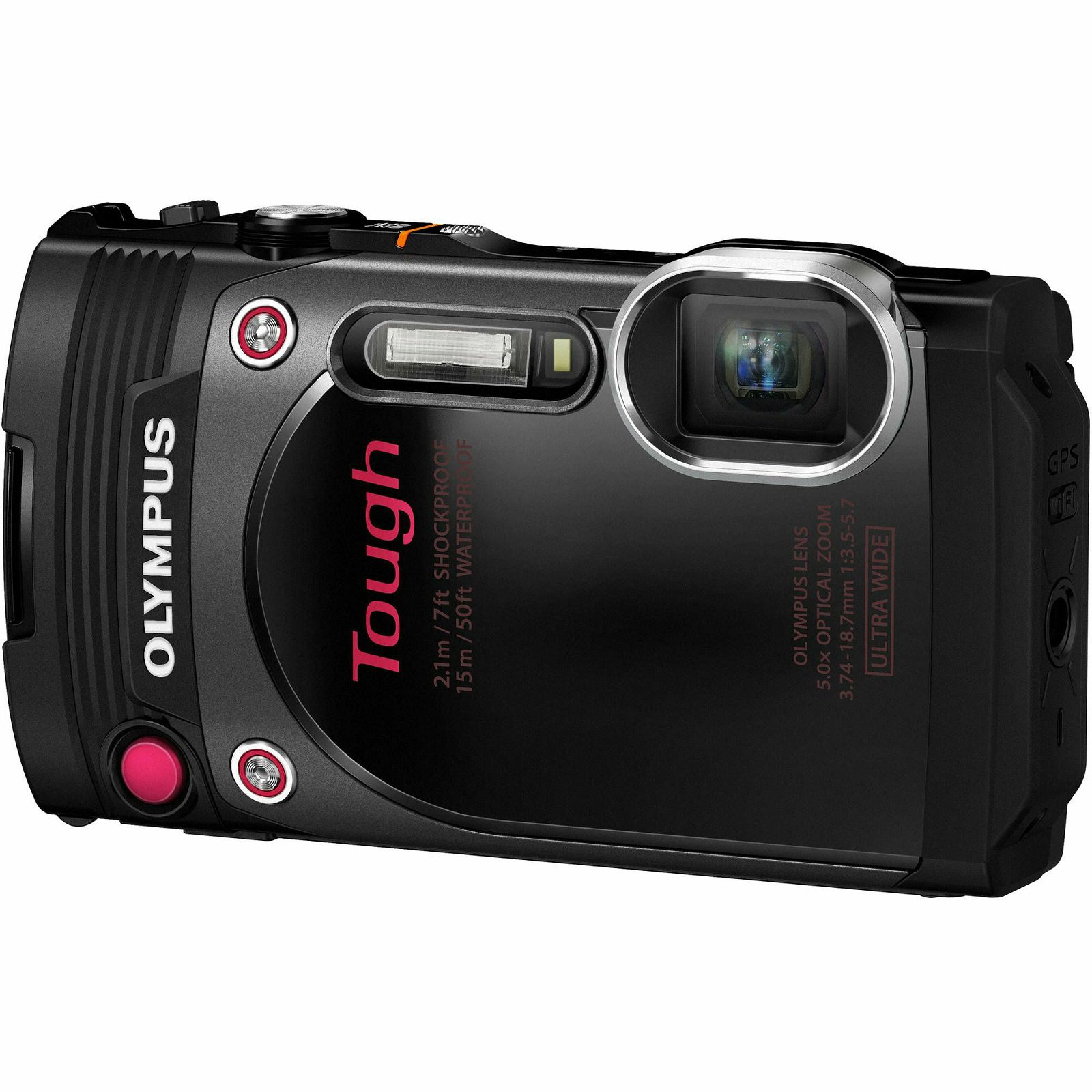 Olympus TG-870 Black - 16.0 MP 5x super wide Zoom, 3.0" tilt LCD, 15m waterproof full 60p HD Movie WiFi and GPS Tough digitalni kompaktni vodootporni fotoaparat V104200BE000