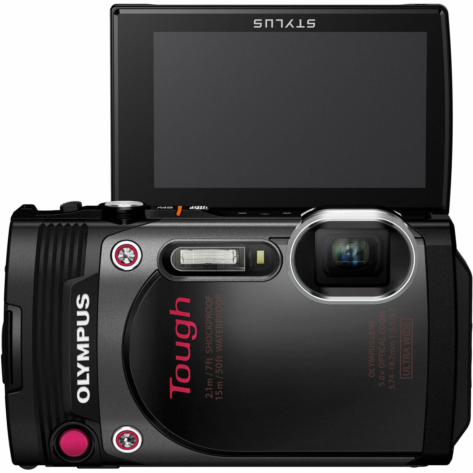 Olympus TG-870 Black - 16.0 MP 5x super wide Zoom, 3.0" tilt LCD, 15m waterproof full 60p HD Movie WiFi and GPS Tough digitalni kompaktni vodootporni fotoaparat V104200BE000