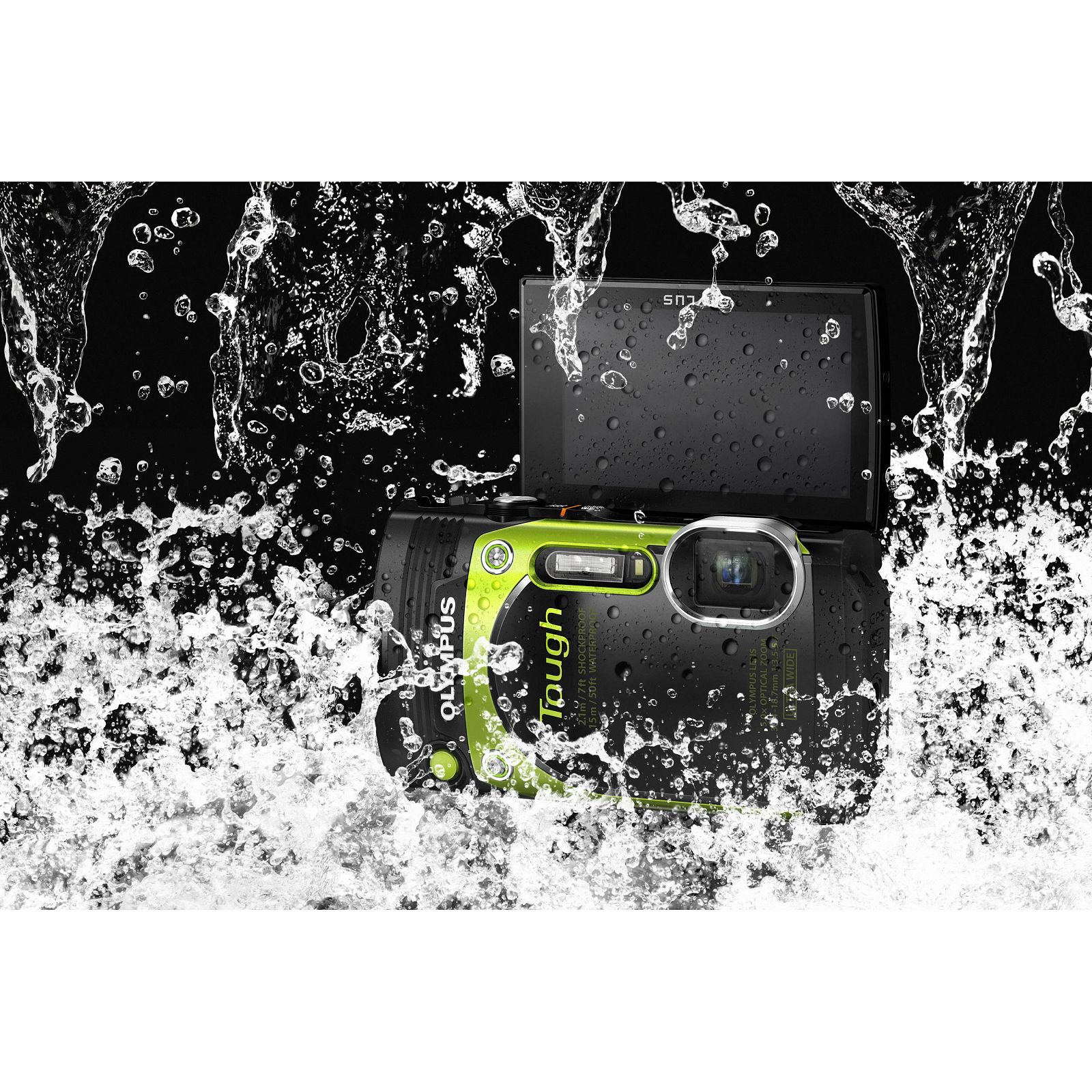 Olympus TG-870 White - 16.0 MP 5x super wide Zoom, 3.0" tilt LCD, 15m waterproof full 60p HD Movie WiFi and GPS Tough digitalni kompaktni vodootporni fotoaparat V104200WE000