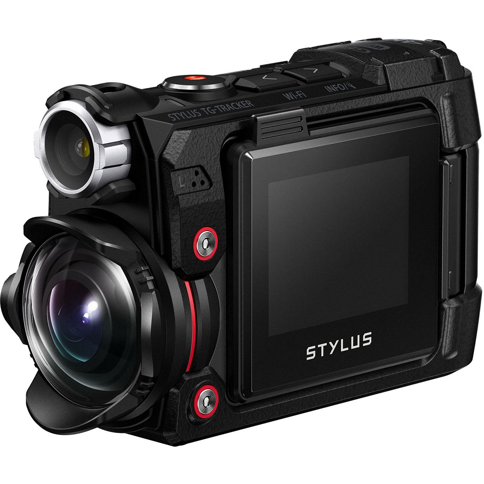 Olympus TG-Tracker Black - 7.2MP 204° ultra-wide, waterproof, shockproof, cushproof, freezeproof, 4K 60p, 5-Axis, Time Lapse Movie WiFi GPS digitalni kompaktni vodootporni fotoaparat V104180BE000