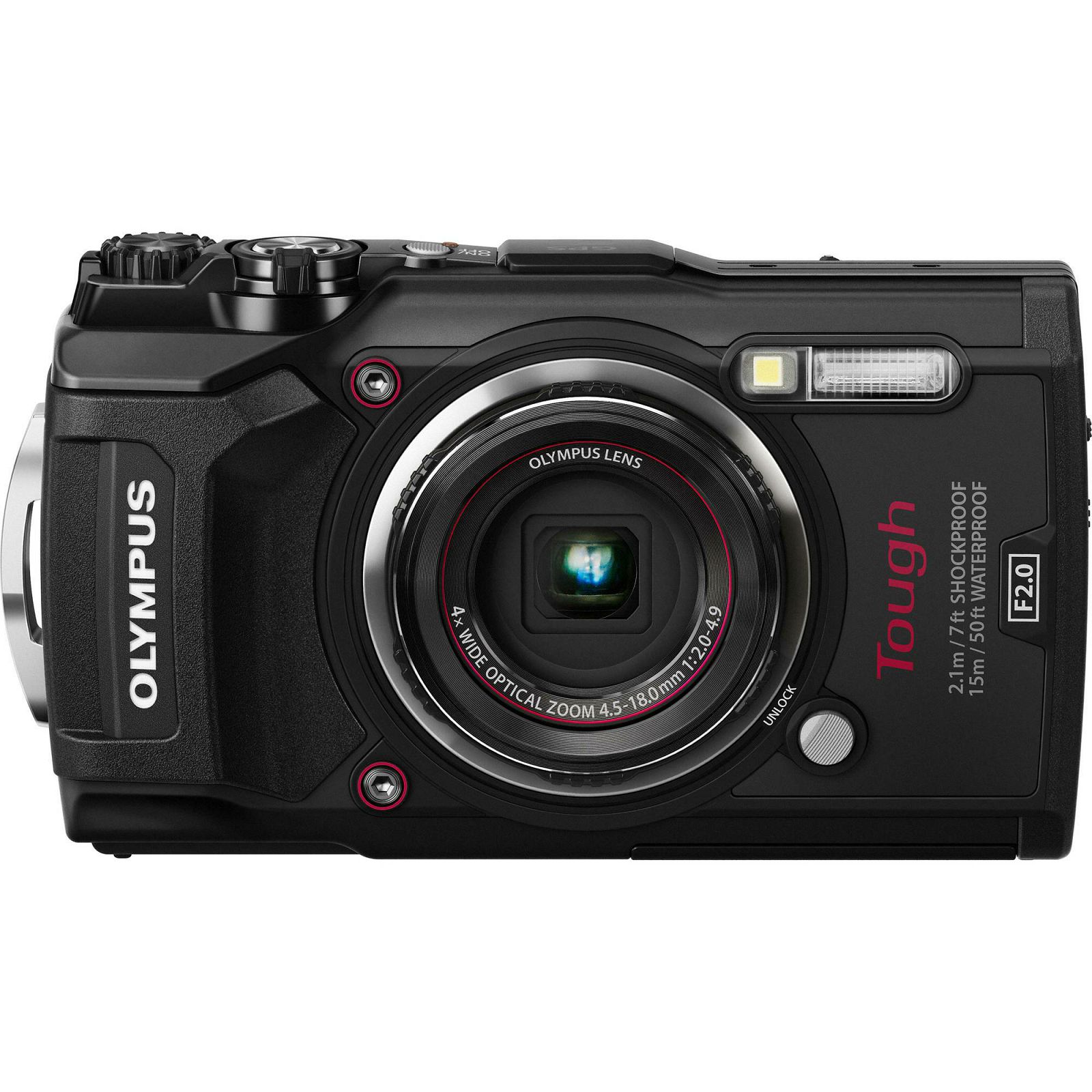 Olympus Tough TG-5 + LG-1 KIT Black crni WiFi GPS 4K video 120p 12MP 25-100mm f2.0 Digitalni podvodni vodonepropusni fotoaparat (V104190BE050)