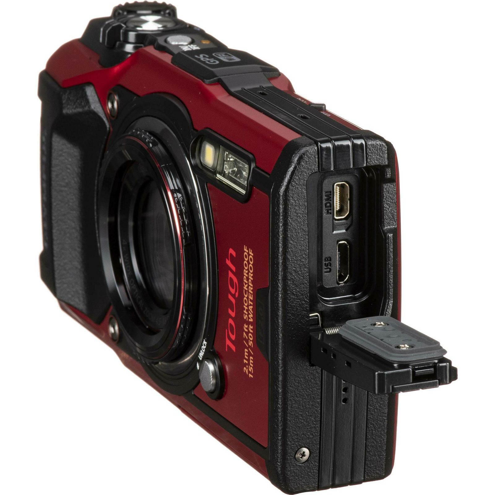Olympus Tough TG-6 Red crveni WiFi GPS 4K video 120p 12MP TG6 podvodni vodonepropusni digitalni fotoaparat (V104210RE000)