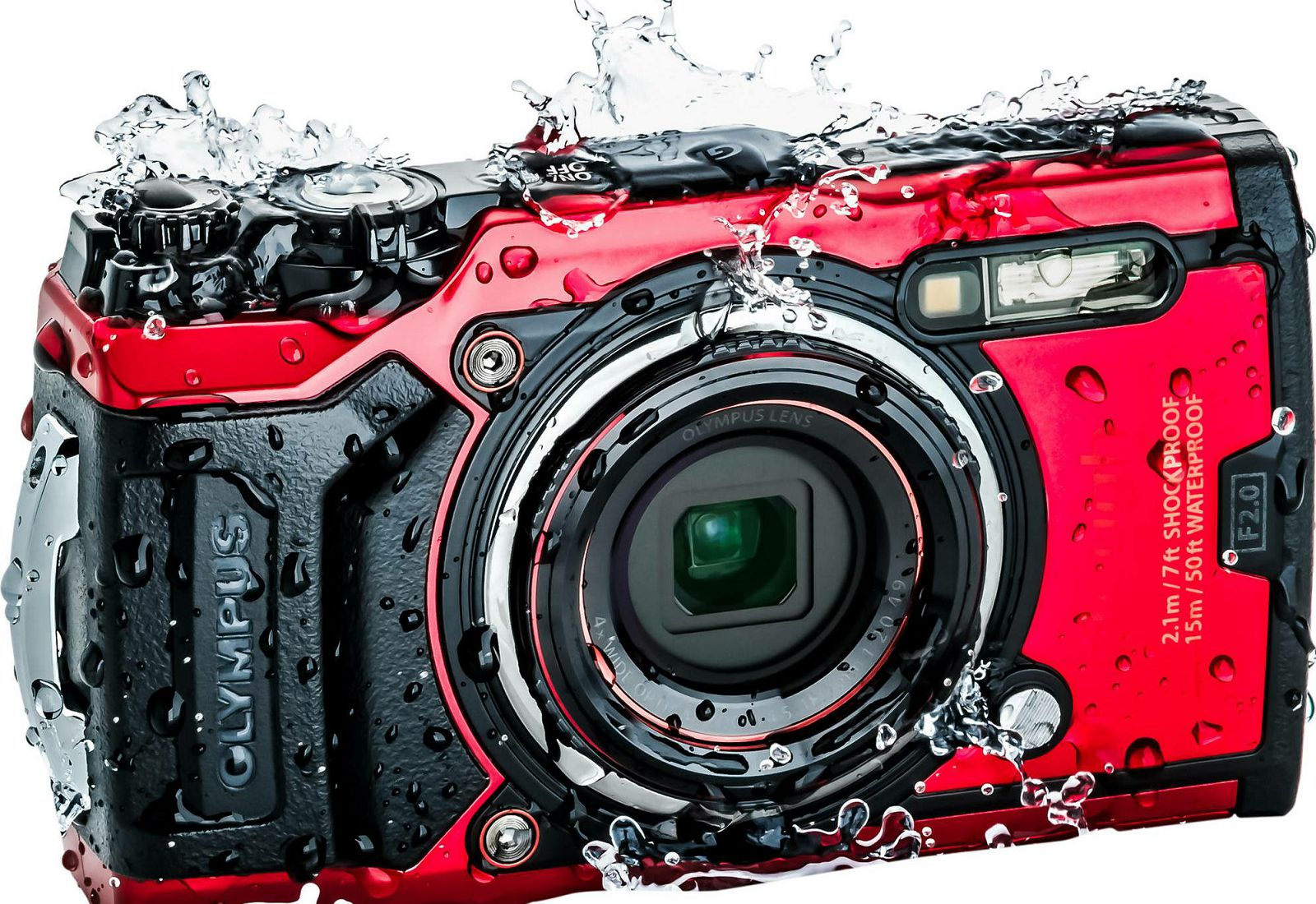 Olympus Tough TG-6 Red crveni WiFi GPS 4K video 120p 12MP TG6 podvodni vodonepropusni digitalni fotoaparat (V104210RE000)