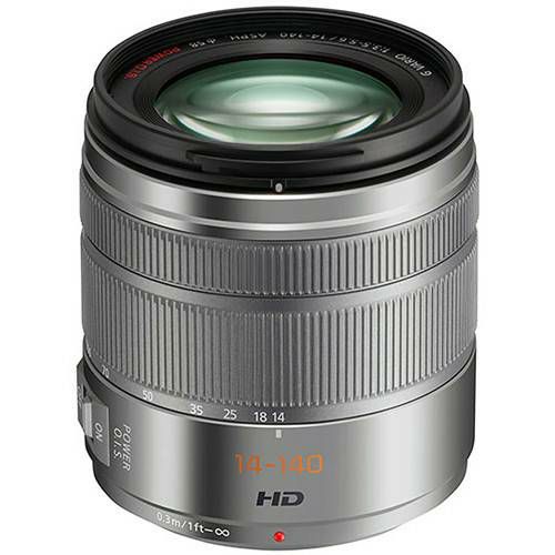 Panasonic 14-140mm f/3.5-5.6 Asph Power O.I.S. Silver Lumix G Vario Allround objektiv za Micro Four Thirds MFT micro4/3" H-FS14140E H-FS14140 (H-FS14140E-S)