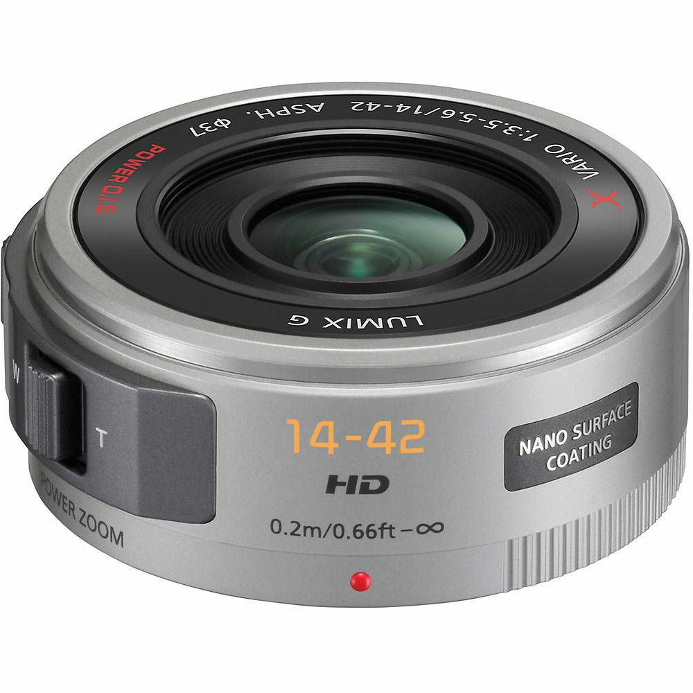 Panasonic 14-42mm f/3.5-5.6 Asph Power O.I.S. PZ Black HD Nano Surface Coating Lumix G X Vario standardni objektiv za Micro Four Thirds MFT micro4/3" H-PS14042E (H-PS14042E-K)