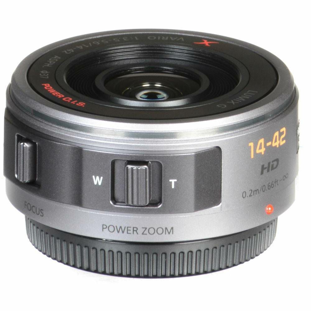 Panasonic 14-42mm f/3.5-5.6 Asph Power O.I.S. PZ Black HD Nano Surface Coating Lumix G X Vario standardni objektiv za Micro Four Thirds MFT micro4/3" H-PS14042E (H-PS14042E-K)