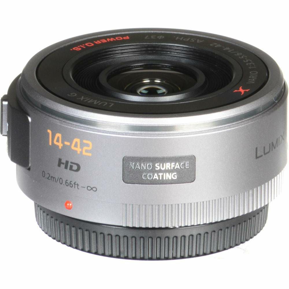 Panasonic 14-42mm f/3.5-5.6 Asph Power O.I.S. PZ Black HD Nano Surface Coating Lumix G X Vario standardni objektiv za Micro Four Thirds MFT micro4/3" H-PS14042E (H-PS14042E-K)