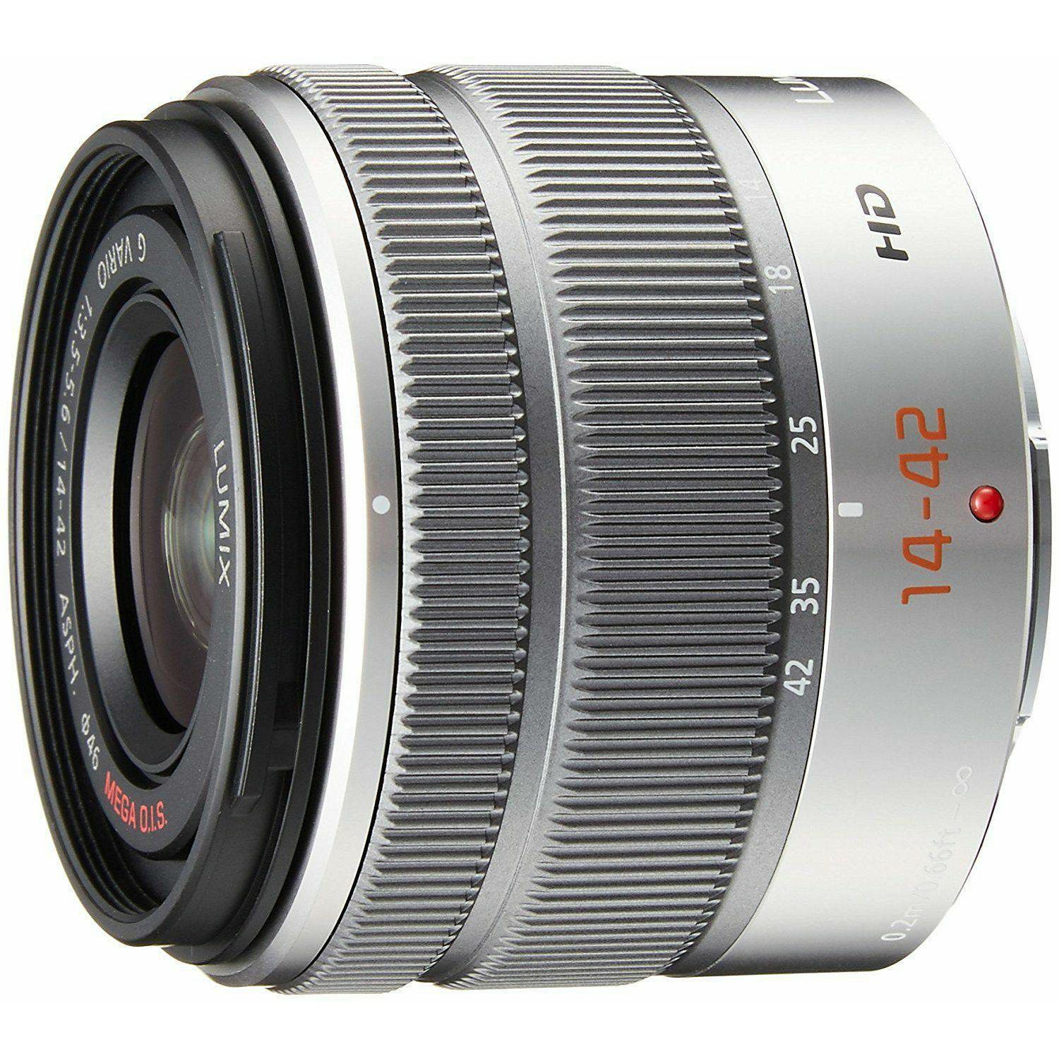 Panasonic 14-42mm f/3.5-5.6 Asph Power O.I.S. PZ Silver HD Nano Surface Coating Lumix G X Vario standardni objektiv za Micro Four Thirds MFT micro4/3" H-PS14042E (H-PS14042E-S)