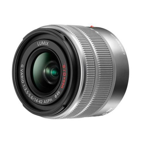 Panasonic 14-42mm f/3.5-5.6 II Asph Mega O.I.S. Silver Lumix G Vario standardni objektiv za Micro Four Thirds MFT micro4/3" H-FS1442AE H-FS1442A (H-FS1442AE-S)