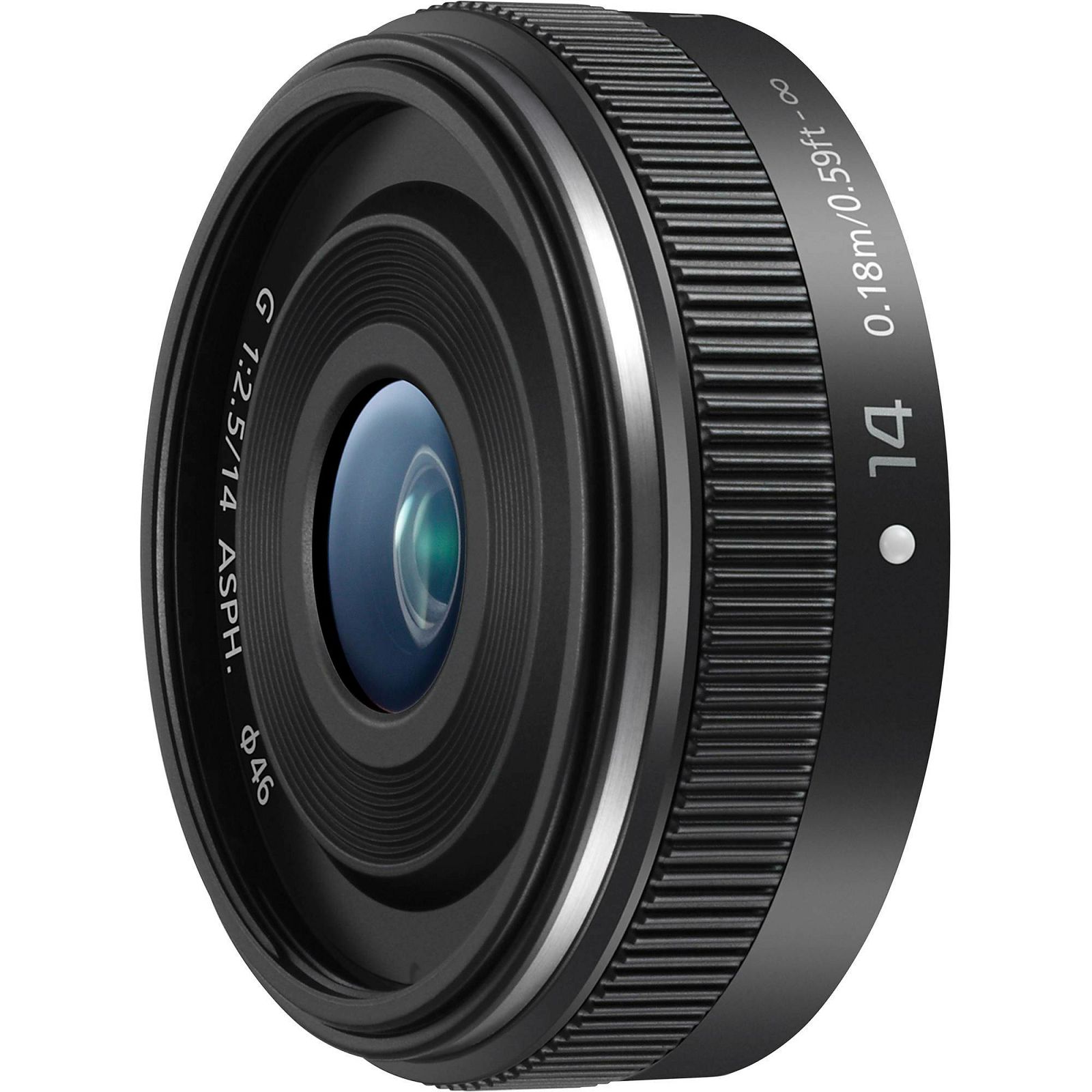 Panasonic 14mm f/2.5 II Asph Black Lumix G Pancake širokokutni objektiv za Micro Four Thirds MFT micro4/3" H-H014AE H-H014A (H-H014AE-K)