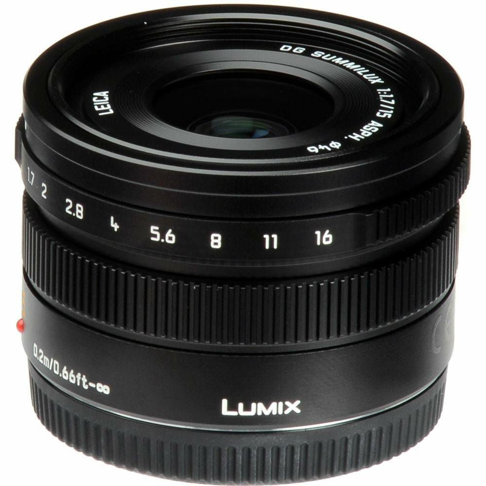 Panasonic 15mm f/1.7 Asph Black Leica DG Summilux širokokutni objektiv za Micro Four Thirds MFT micro4/3" H-X015 (H-X015E-K)