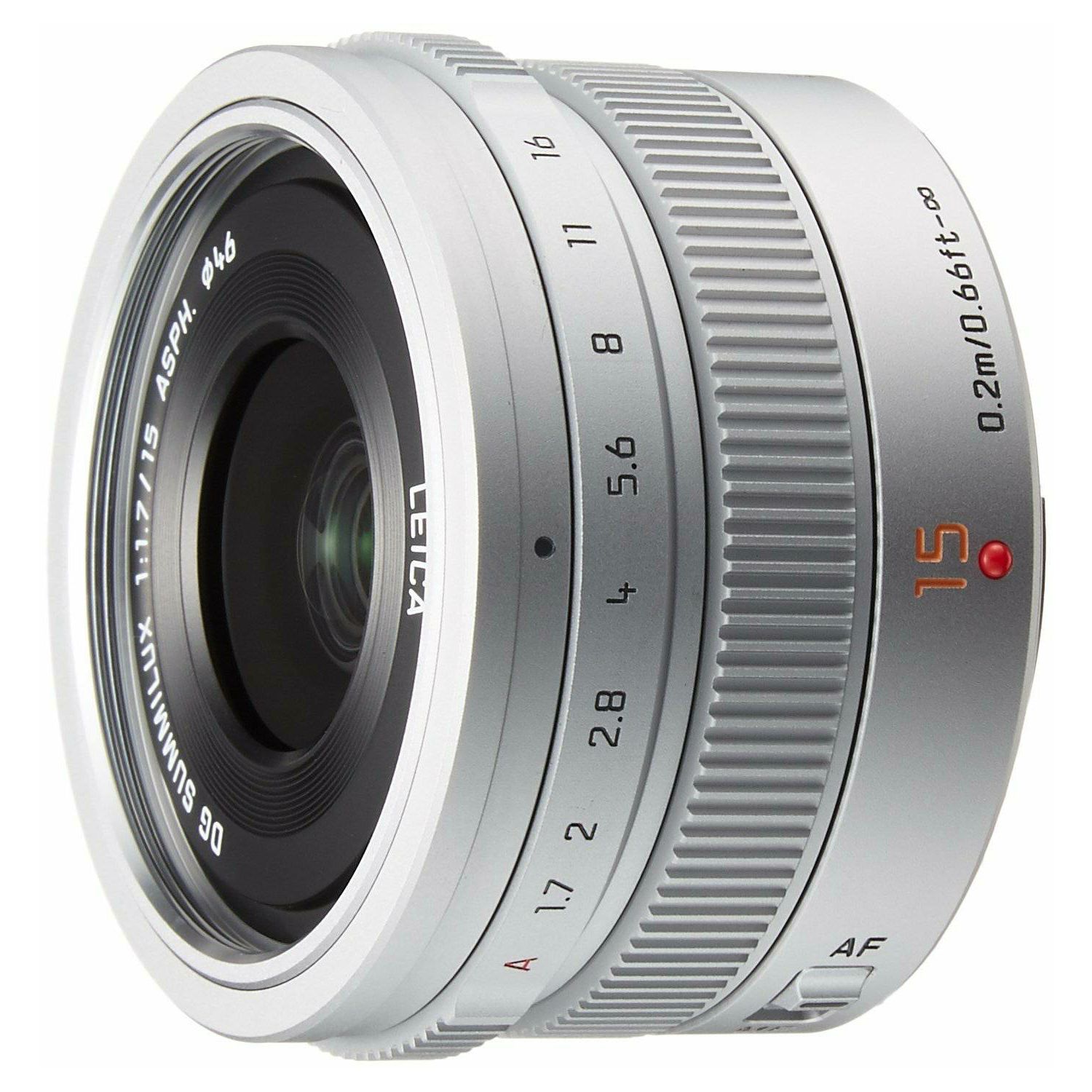 Panasonic 15mm f/1.7 Asph Silver Leica DG Summilux širokokutni objektiv za Micro Four Thirds MFT micro4/3" H-X015 (H-X015E-S)