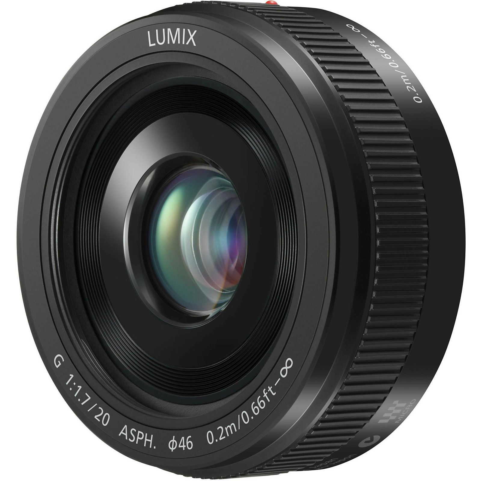 Panasonic 20mm f/1.7 II Asph Black Lumix G Pancake standardni objektiv za Micro Four Thirds MFT micro4/3" H-H020AE H-H020A (H-H020AE-K)