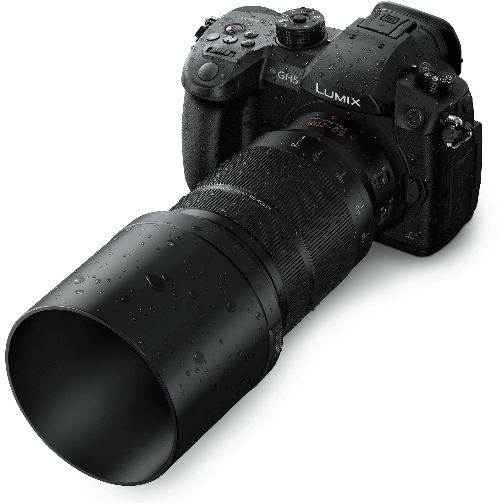 Panasonic 50-200mm f/2.8-4 Asph Power O.I.S. Leica DG Vario-Elmarit Telefoto objektiv za Micro Four Thirds MFT micro4/3" (H-ES50200E9)