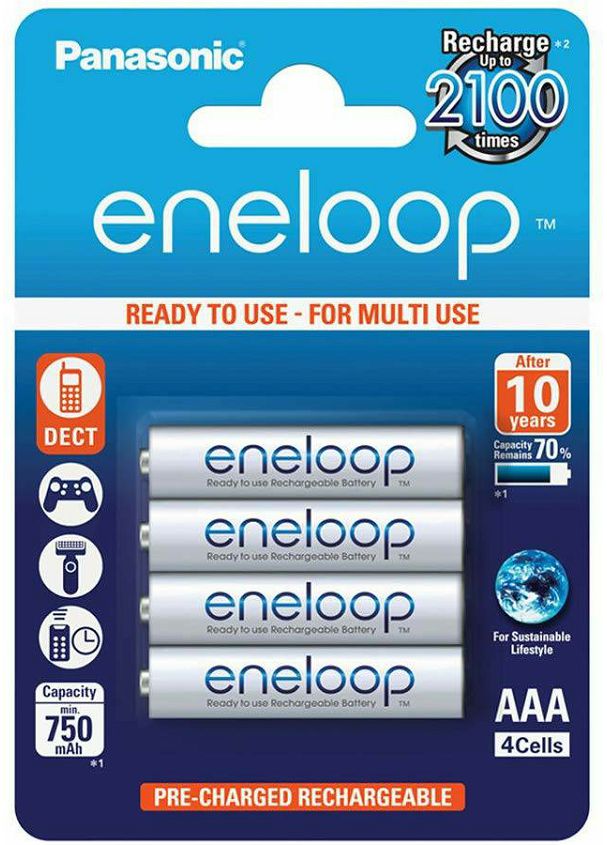 Panasonic Eneloop 4xAAA 750mAh punjive baterije sliding pack (BK-4MCCE/4LE)