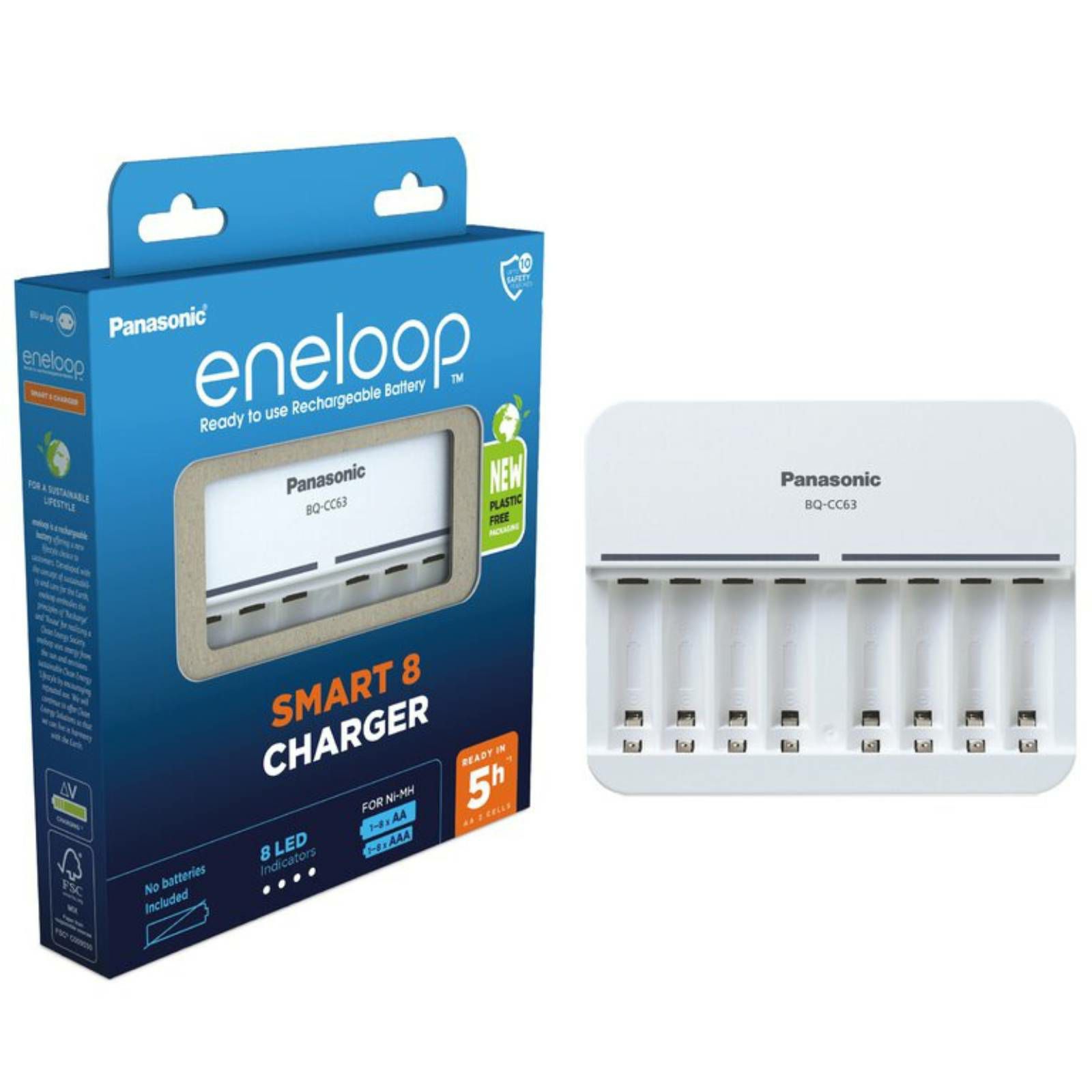 Panasonic Eneloop battery charger for R6/AA and R03/AAA (BQ-CC63) 