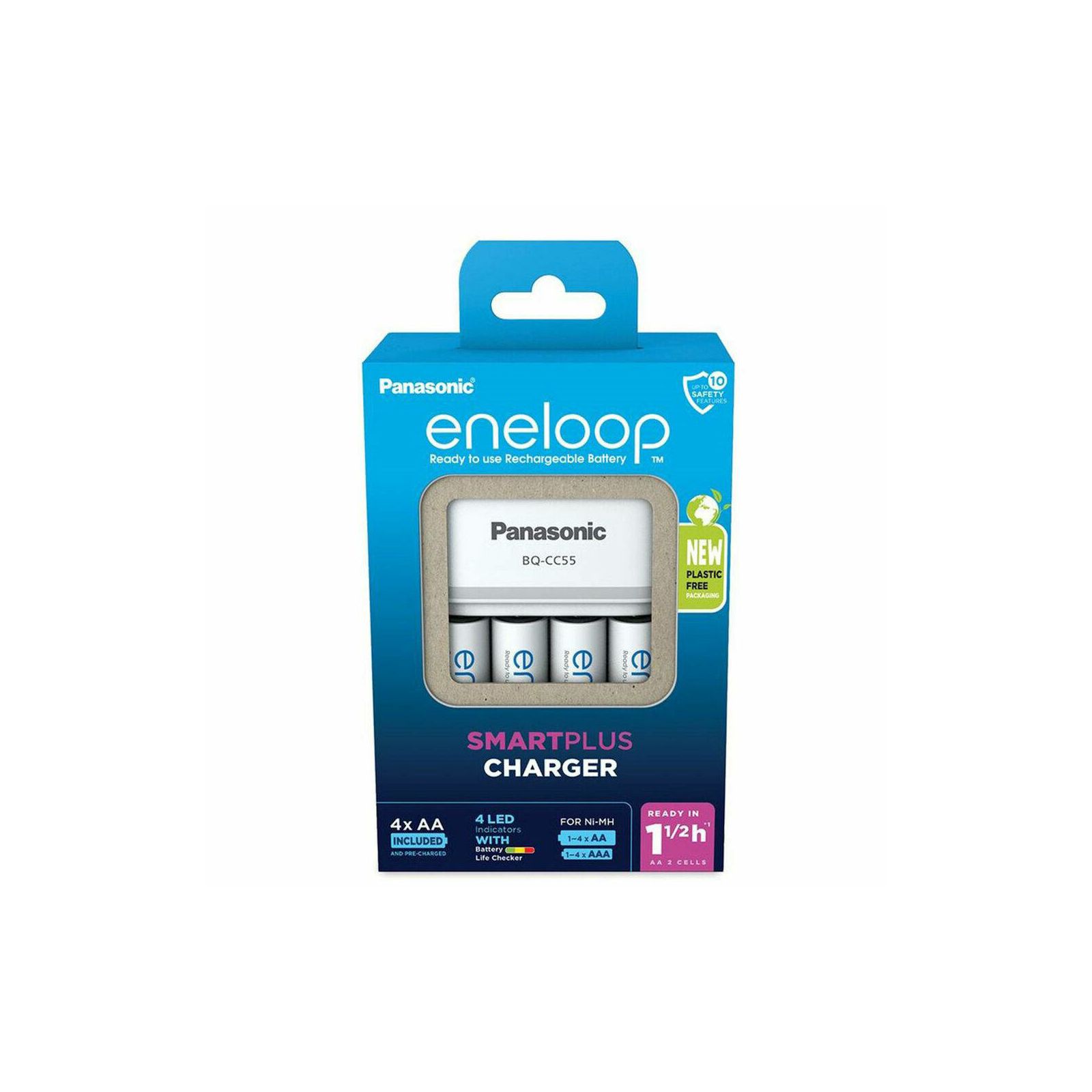 Panasonic Eneloop punjač SMART Brzi + 4xAA Eneloop 1900mAh (K-KJ55MCD40E)