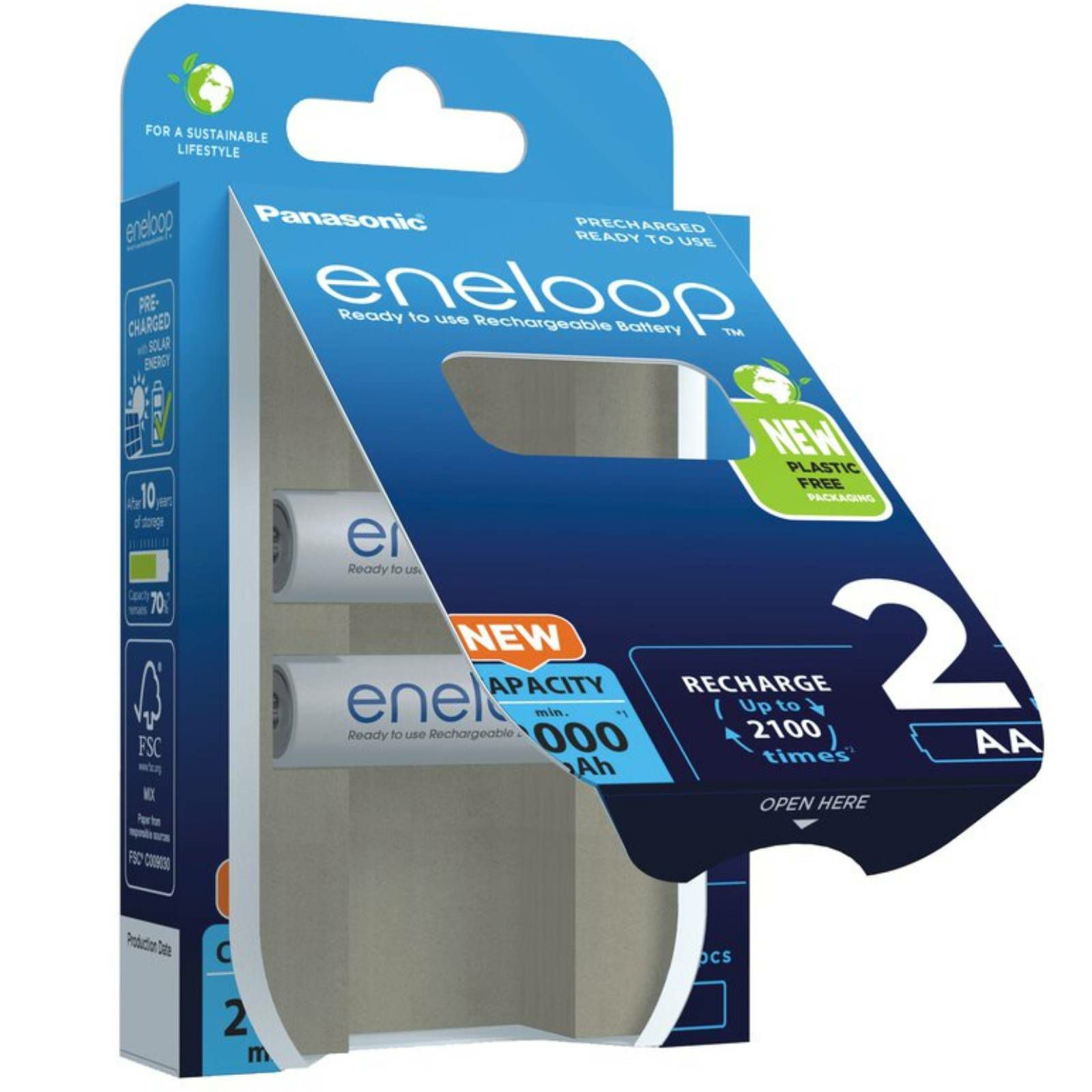 Panasonic Eneloop R6 AA 2000mAh 2xAA punjive baterije BK-3MCDE/2BE