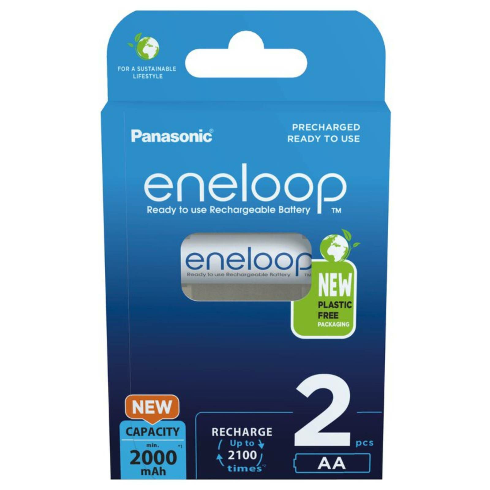 Panasonic Eneloop R6 AA 2000mAh 2xAA punjive baterije BK-3MCDE/2BE