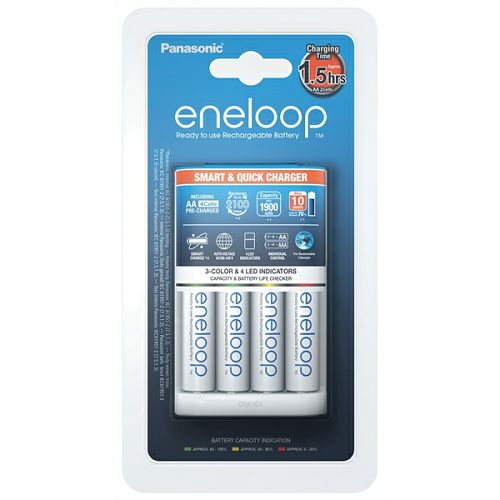 Panasonic Eneloop Smart Quick Charger BQ-CC16 + 4xAA punjač i baterije BQ-CC16/E-4-3UTGB