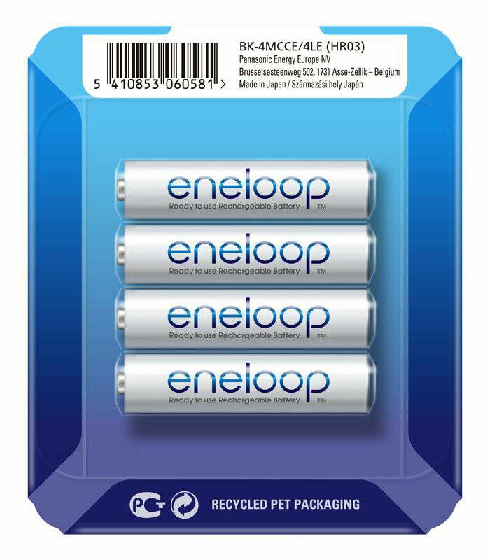 Panasonic Enelop 4xAAA R03 800mAh punjive baterije + kutijica za baterije blister BK-4MCCEC4BE