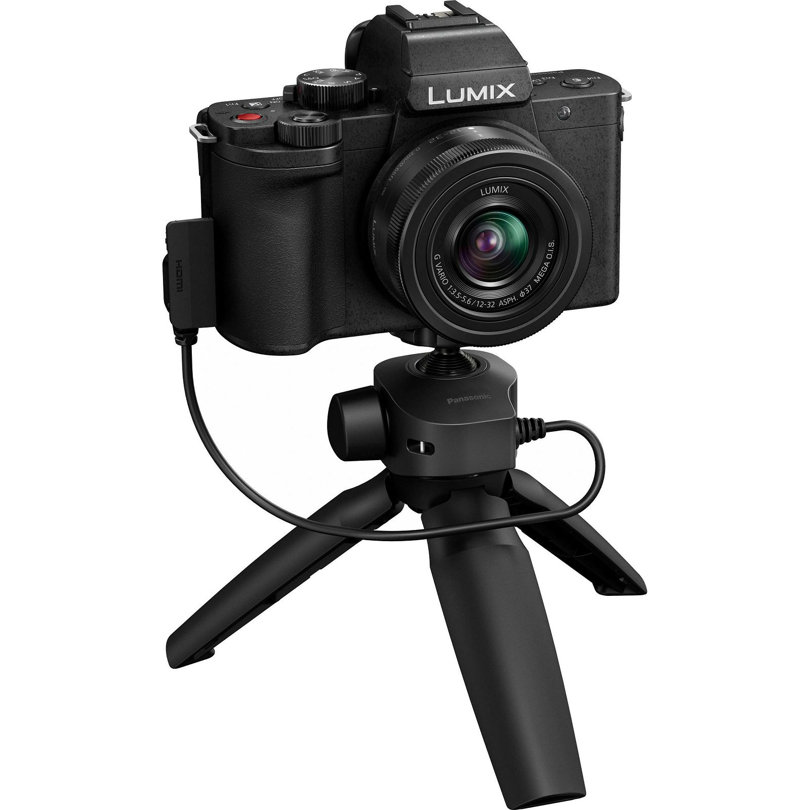 Panasonic Lumix DC-G100 + 12-32mm f/3.5-5.6 Asph Mega O.I.S. G Vario Black Tripod Grip KIT Mirrorless bezrcalni digitalni fotoaparat s objektivom (DC-G100VEG-K)