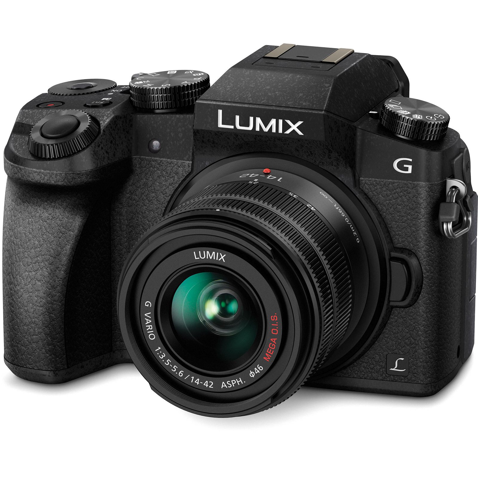 Panasonic Lumix G7 + 14-42mm f/3.5-5.6 Asph Mega O.I.S. Black 4K Mirrorless bezrcalni digitalni fotoaparat DMC-G7KEG DMC-G7 s objektivom G Vario 14-42 Micro Four Thirds Digital Camera (DMC-G7KEG-K)