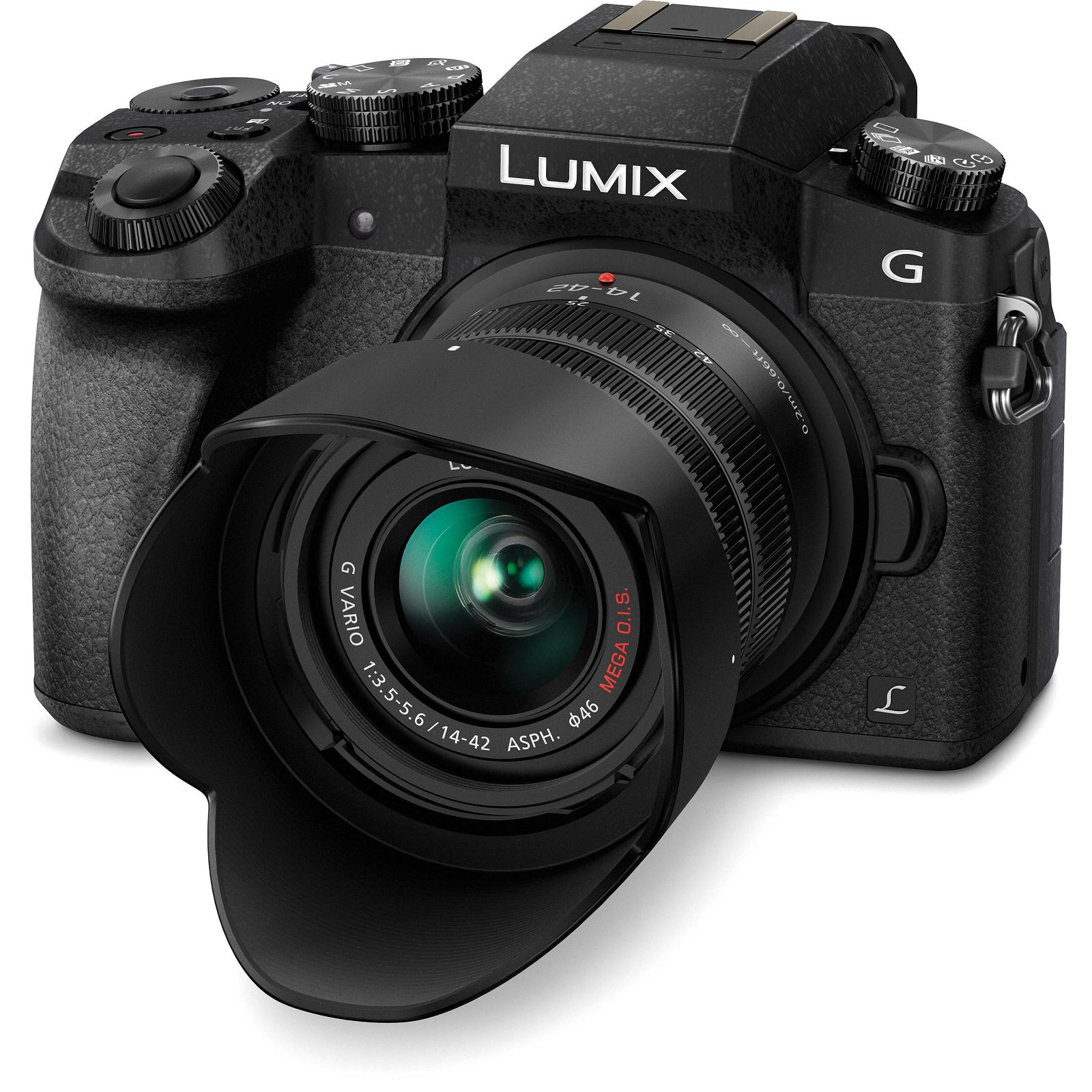 Panasonic Lumix G7 + 14-42mm f/3.5-5.6 Asph Mega O.I.S. Black 4K Mirrorless bezrcalni digitalni fotoaparat DMC-G7KEG DMC-G7 s objektivom G Vario 14-42 Micro Four Thirds Digital Camera (DMC-G7KEG-K)