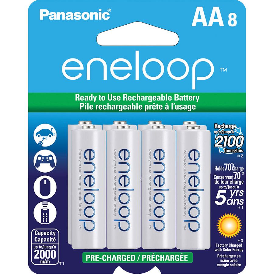 Panasonic Sanyo Eneloop 8xAA ready to use B8 BK-3MCCE8BE punjive baterije