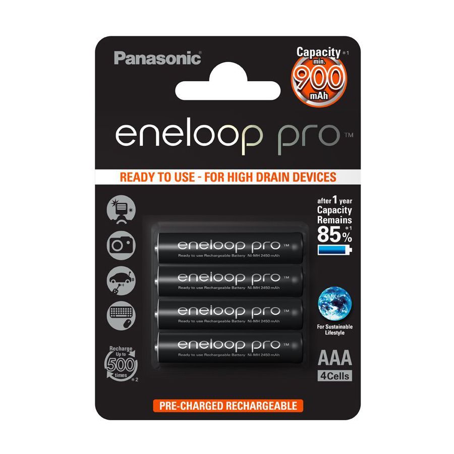 Panasonic Sanyo Eneloop PRO 4xAAA ready to use B4 BK-4HCCE4BE punjive baterije