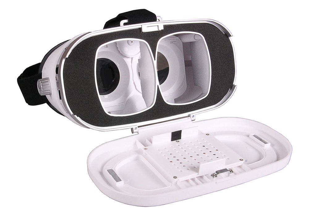 Patona VR 3D Virtual Reality Glasses for Smartphones from 3,5" to 5,5" 160x82mm White