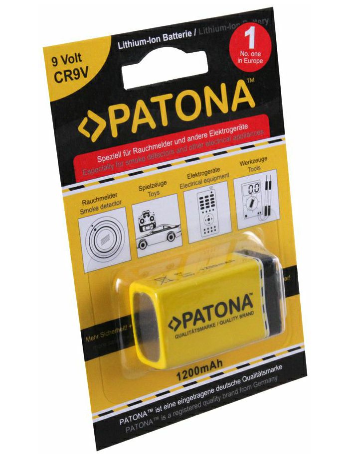 Patona 9V Block Lithium-Ion Battery 6LR61 ER9V 1200mAh baterija
