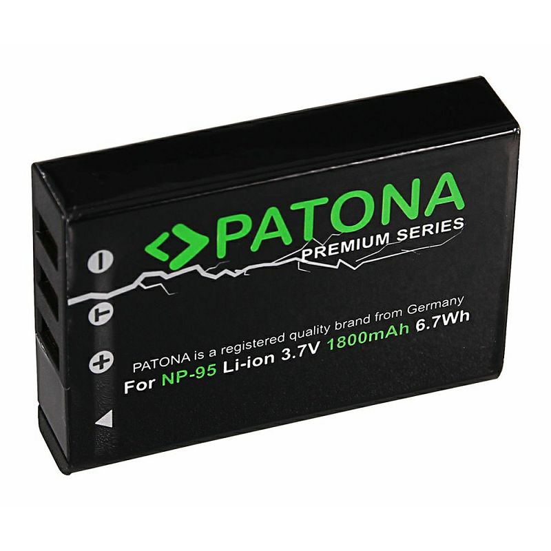 Patona NP-95 Premium 1800mAh 3.7V 6.7Wh baterija za Fujifilm Fuji X-100S, X-100, X-S1, F-30, F-31, F-31FD, W1, NP95