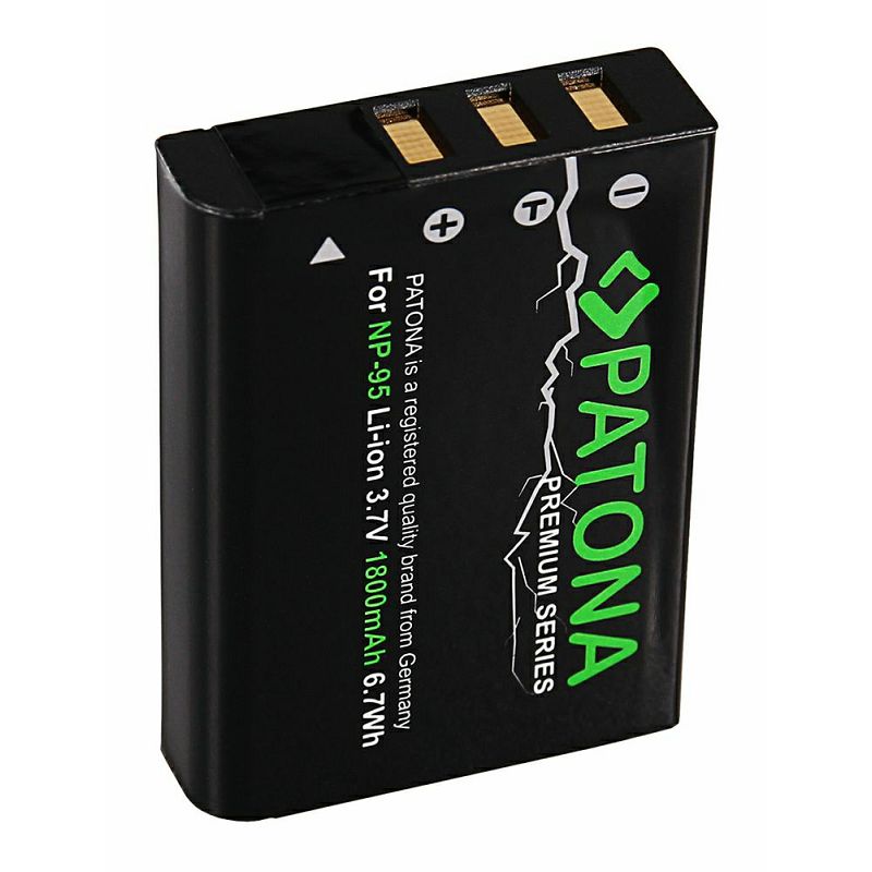 Patona NP-95 Premium 1800mAh 3.7V 6.7Wh baterija za Fujifilm Fuji X-100S, X-100, X-S1, F-30, F-31, F-31FD, W1, NP95