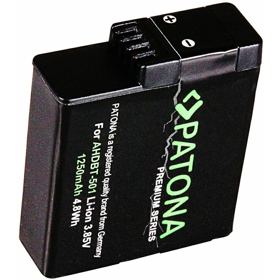 Patona AABAT-001 1250mAh 3.85V 4.8Wh baterija za GoPro HERO5 AABAT-001, AHDBT-501, AABAT-00 AHDBT-5 Black Edition Lithium-Ion Battery Pack