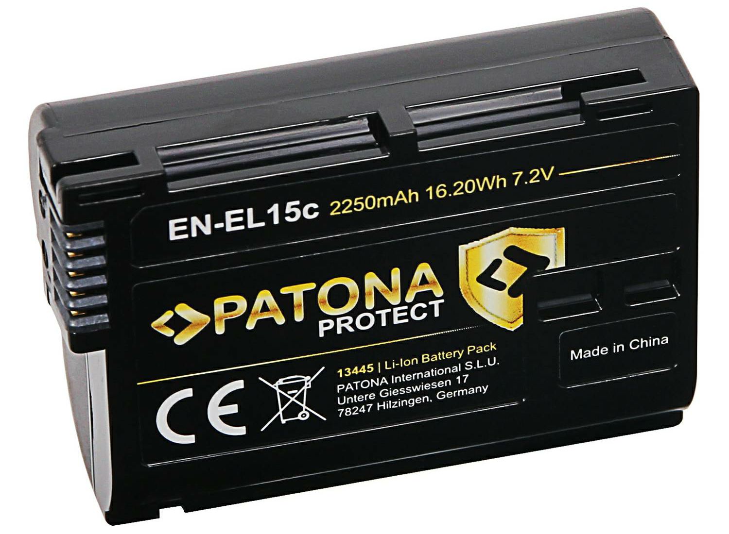 Patona baterija za Nikon EN-EL15C Protect 2250mAh (D800 D810 D600 D7100) 