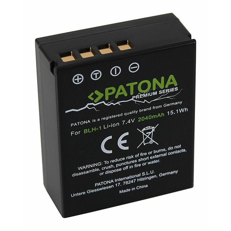 Patona baterija za Olympus BLH-1 Premium 2040mAh 7.4V 14.9Wh BLH1 OM-D EM-1 EM-1 Mark 2 EM-1 Mark II