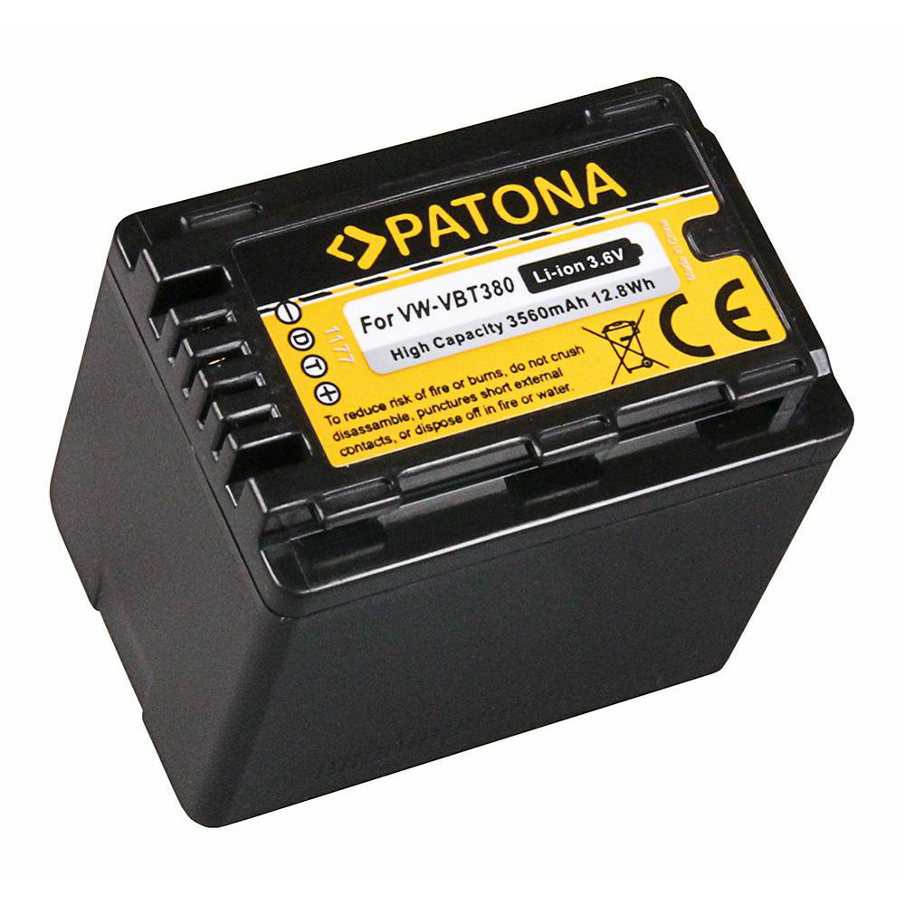 Patona baterija za Panasonic VW-VBT380 3560mAh 3.6V 12.8Wh HC-V720 V727EB V770EB W570 HC, V160, V210, V250EB, V270, V380, V510, V520, V550, V720, V727, V727EB, V750EB, V757, VXF999, W570, W580