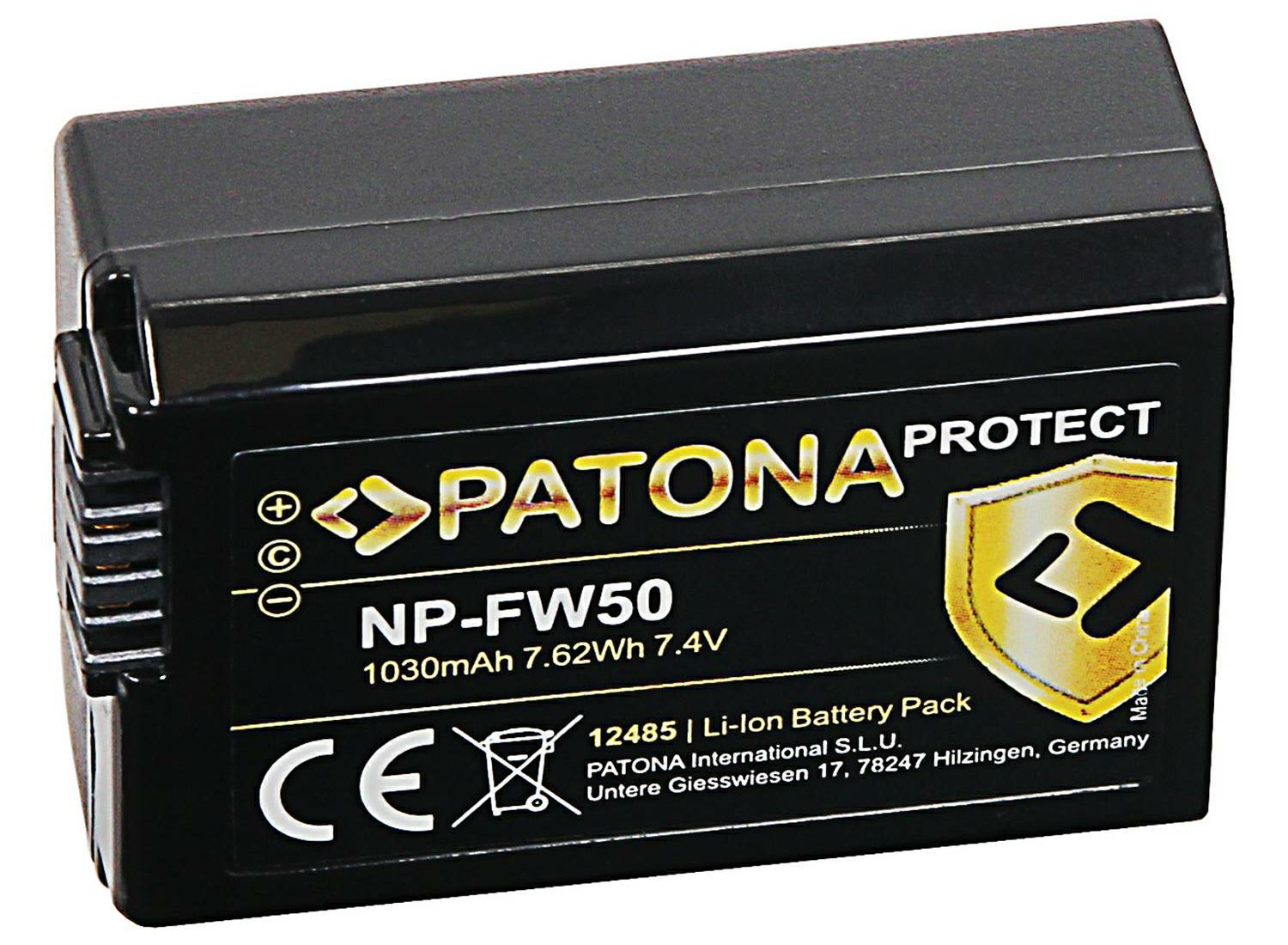 Patona baterija za Sony NP-FW50 Protect 1030mAh NP-FW50 NEX-3 NEX.3C NEX-5NEX.5A