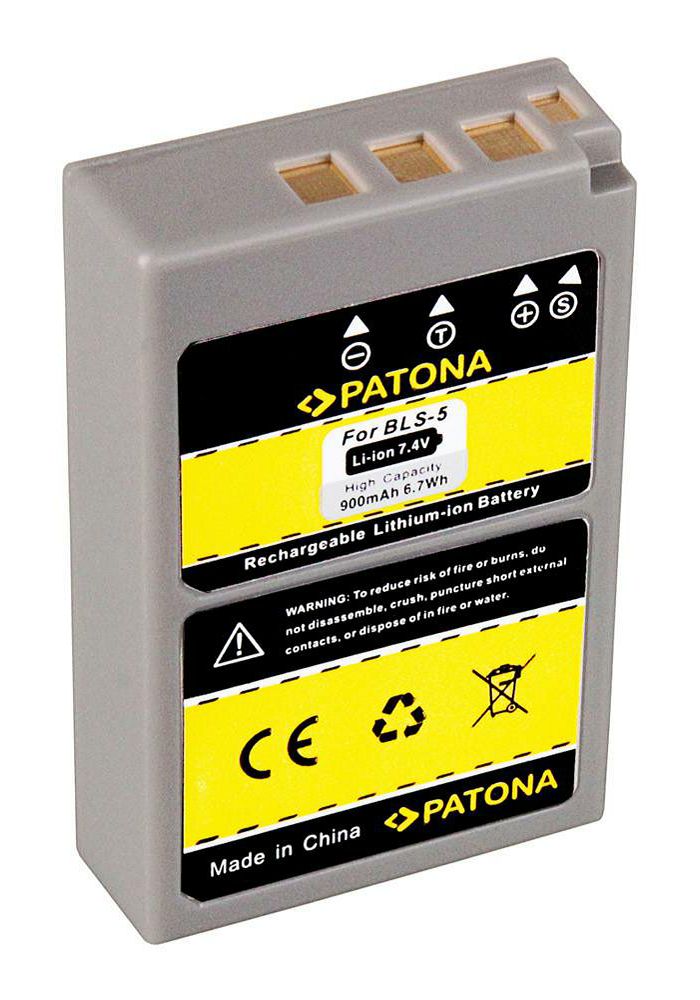 Patona BLS5 900mAh 7.4V 6.7Wh baterija za Olympus BLS5 E-P3 E-PL2 PEN E-PL3 E-PM1 Stylus 1