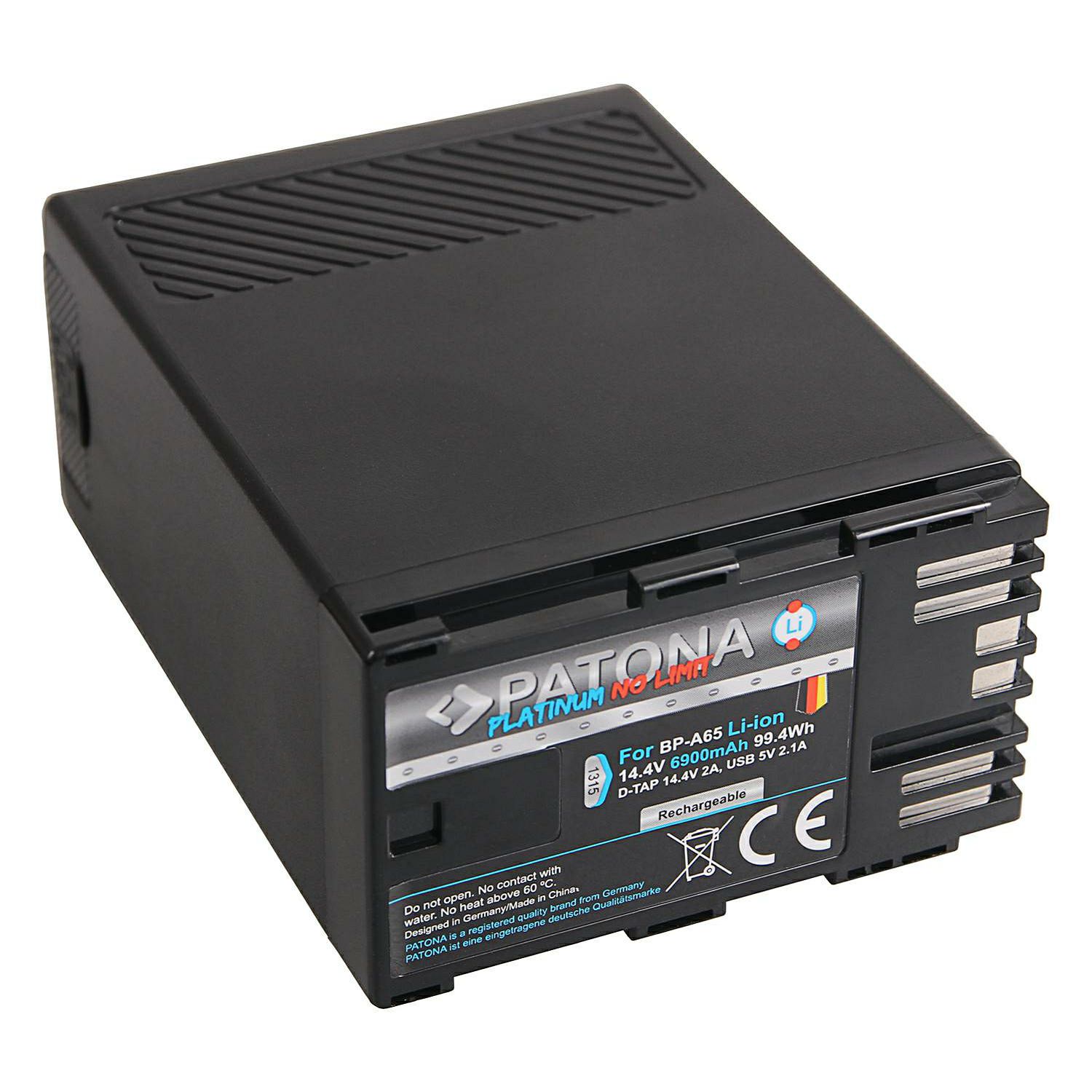 Patona BP-A65 Platinum 6900mAh 14.4V 99.4Wh baterija za Canon A60 A30 EOS C200 C300 Mark II XF705 D-Tap USB-Output