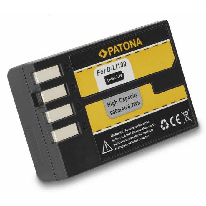 Patona D-Li109 900mAh 7.4V 6.6Wh baterija za Pentax K30 K-50 K-500 K2 K-2 K-R KR Li109 Lithium-Ion Battery Pack