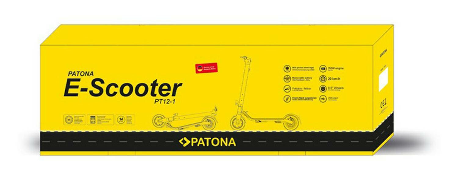 Patona E-Scooter PT12-1 8.5" 350W 187Wh 5.2Ah with ABE road approval električni romobil