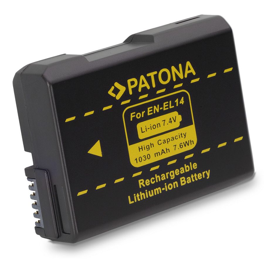 Patona EN-EL14 baterija za Nikon D5600, D5500, D5300, D5200, D5100, D3400, D3300, D3200, D3100, Df, Coolpix P7800, P7700, P7100, P7000