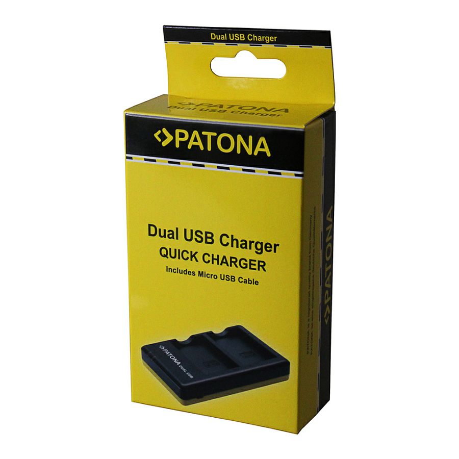 Patona EN-EL14 Dual Quick-Charger punjač za Nikon ENEL14 D5500, D5300, D5200, D5100, D3300, D3200, D3100 + Micro USB kabel