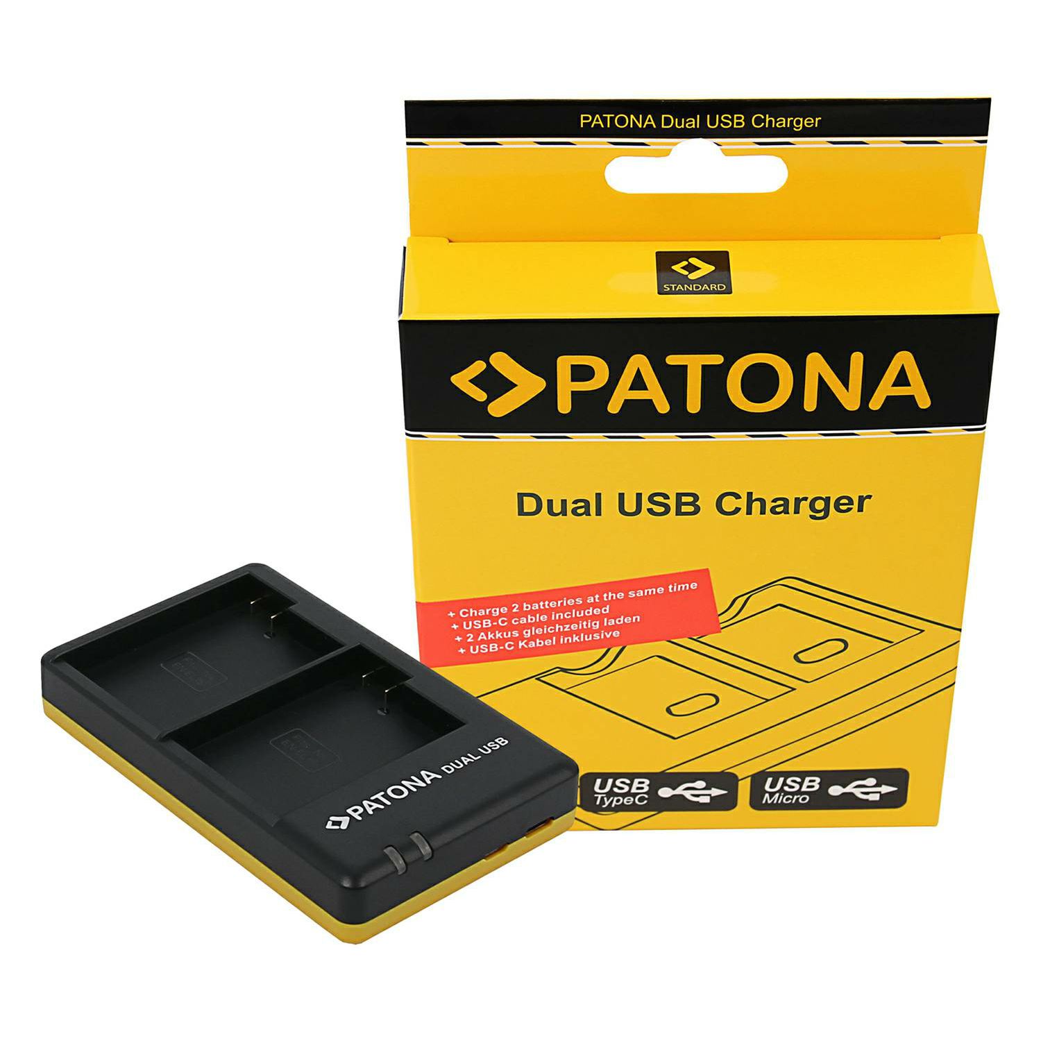 Patona EN-EL15 Dual Quick-Charger punjač za Nikon ENEL15 D7200, D7100, D610, D750, D810, D800 + Micro USB kabel