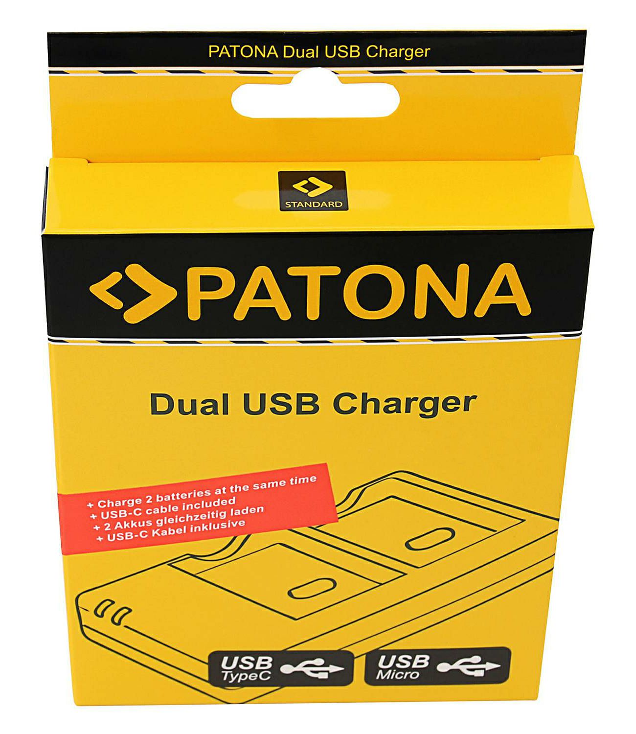 Patona EN-EL15 Dual Quick-Charger punjač za Nikon ENEL15 D7200, D7100, D610, D750, D810, D800 + Micro USB kabel