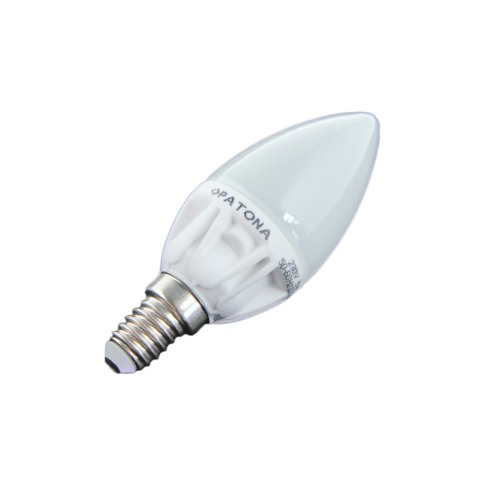 Patona LED E14 candle SMD 2835 5W 99x37mm 450lm 6500K 230V/50-60Hz A+ 280 warmwhite milkcover ceramic body