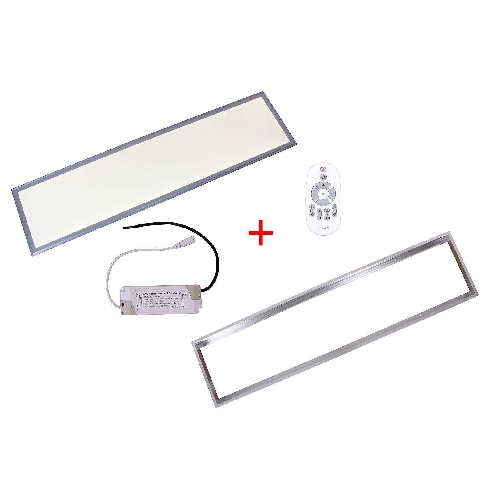 Patona LED panel 300x1200x9 frame trasnformer 36W 3300lm 4000-4500K natur white AC 200-240V Frame dimmable Transformer complet set 30x120x0,9cm