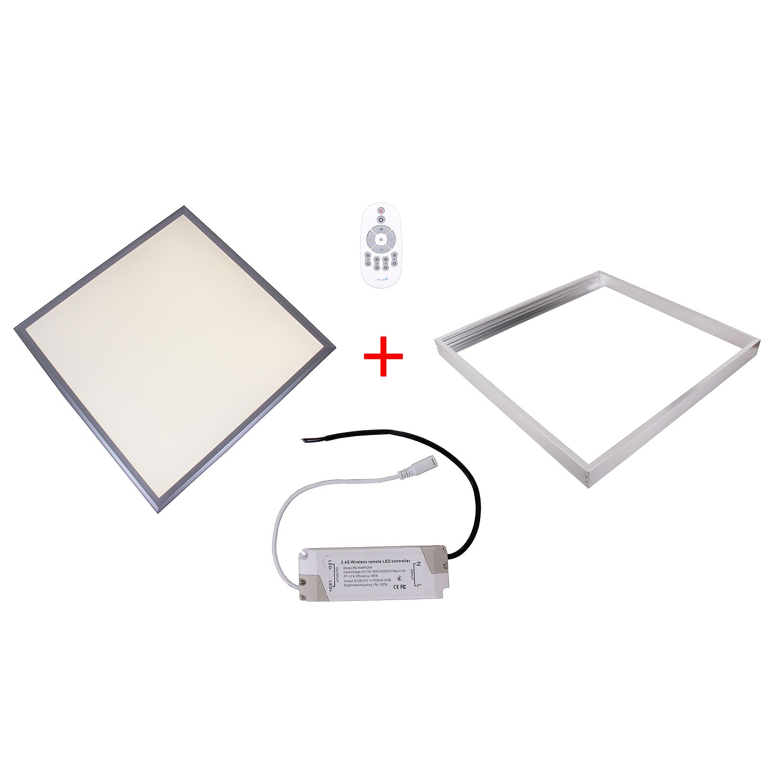 Patona LED panel 600x600x9 frame trasnformer 36W 3300lm 4000-4500K natur white AC 200-240V Frame dimmable Transformer complet set 60x60x0,9cm